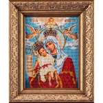 Набор для вышивания Радуга бисера иконы бисером В168 Богородица Милующая 20x26см