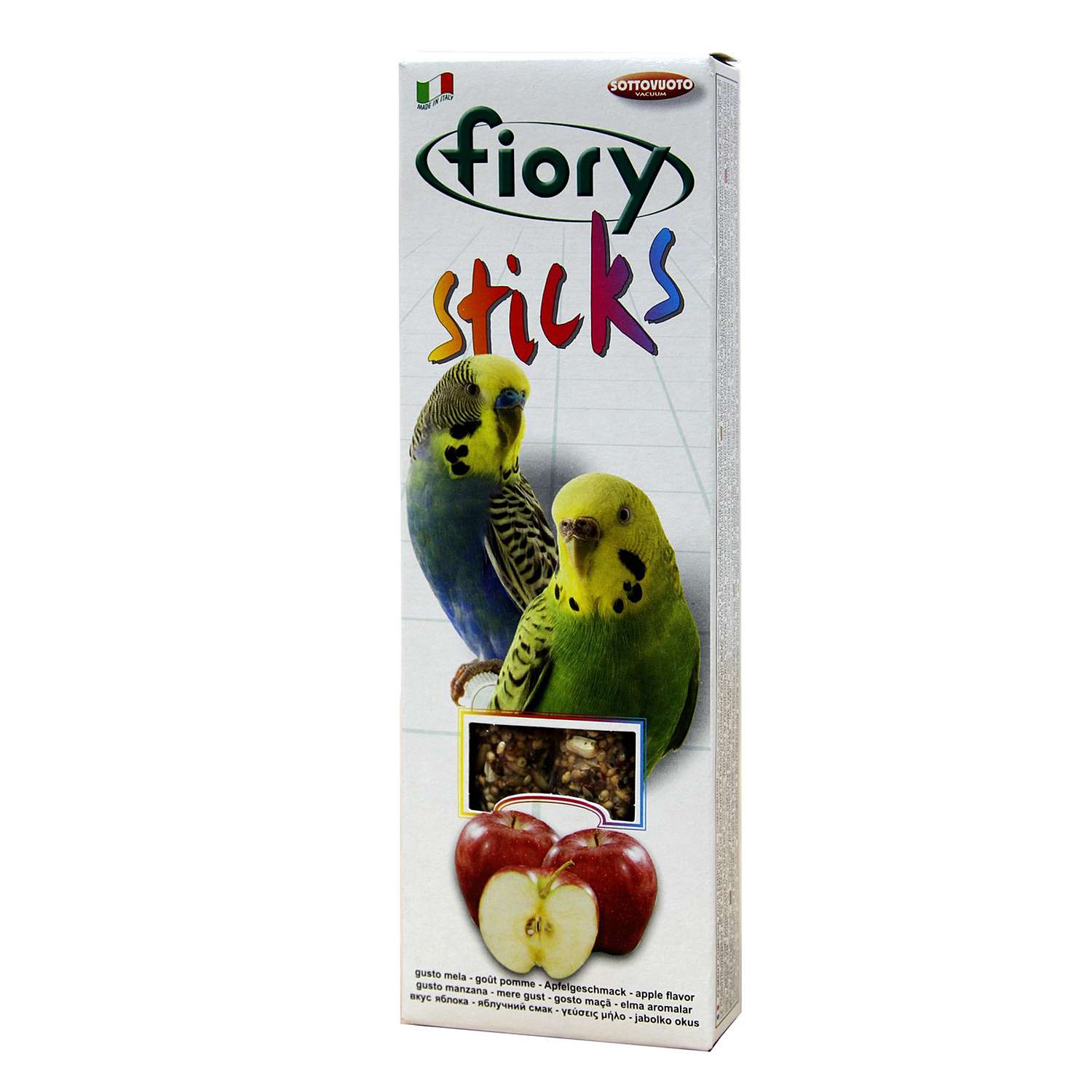 Лакомство для попугаев Fiory Sticks Палочки с яблоком 30г 2 шт - фото 1