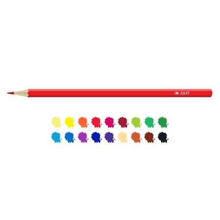 Цветные карандаши Лео «Ярко» LBSCP-18 заточенный 18 цв. .