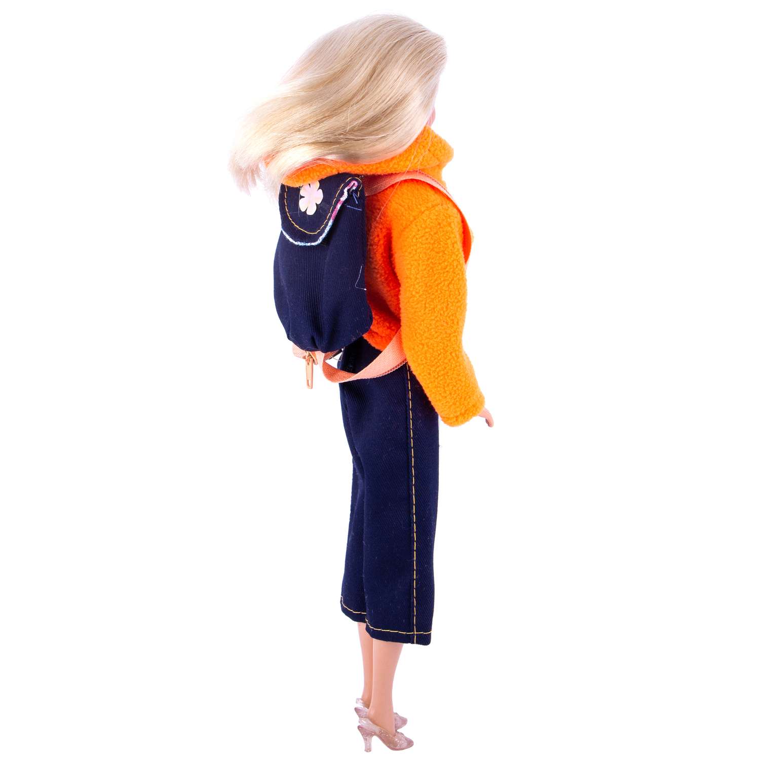 Набор одежды Модница для куклы 29 см: куртка штаны и рюкзак оранжевый 9999оранжевый&amp;синий - фото 5