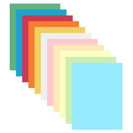 Цветная бумага Brauberg для принтера и школы А4 набор 11 цветов 120 листов