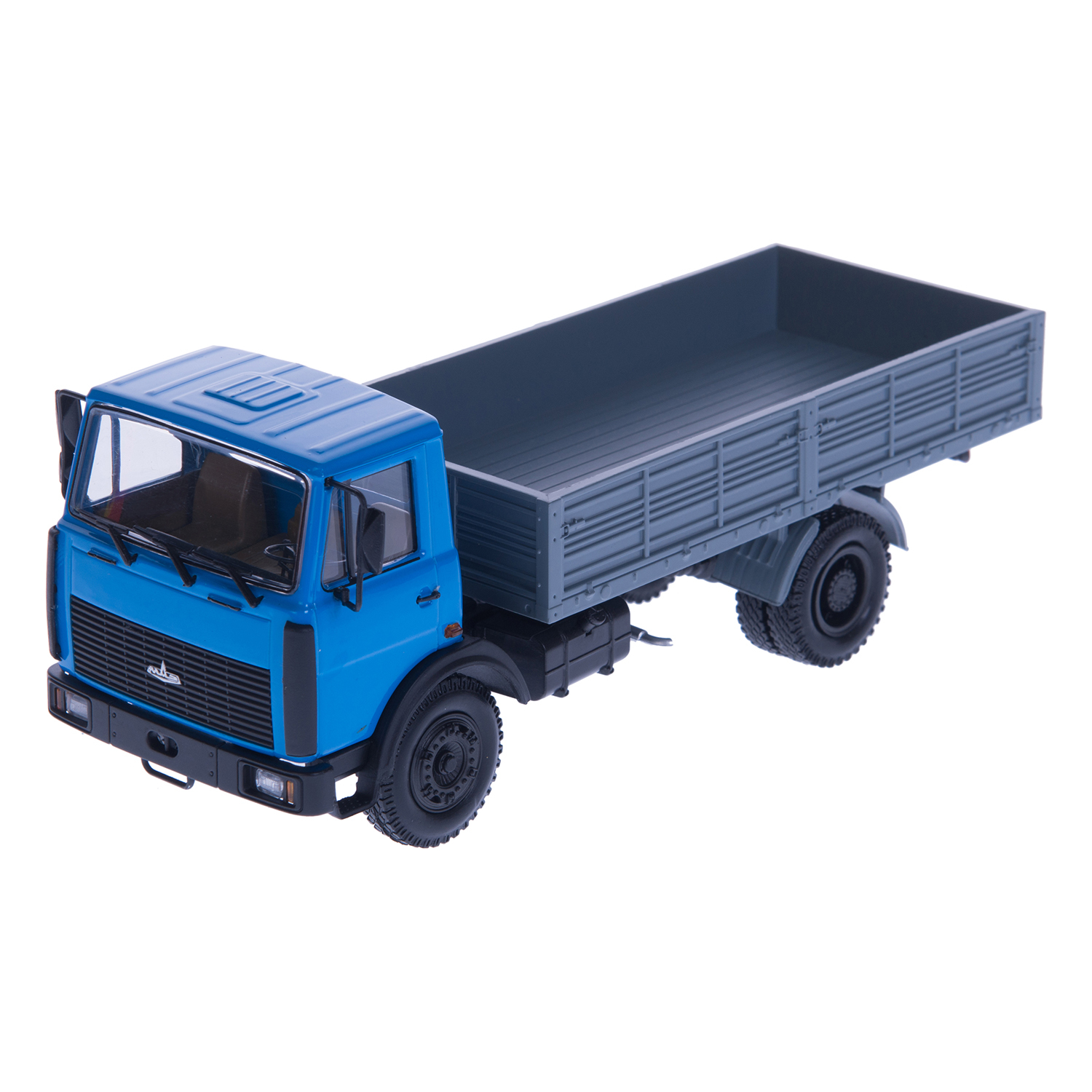 Машина Наш автопром МАЗ-5337 1991-99 серо-голубой 1:43 купить по цене 1390  ₽ в интернет-магазине Детский мир