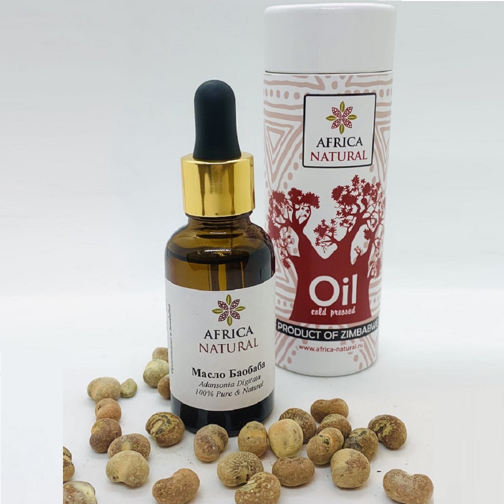 Масло баобаба холодного отжима Africa Natural Baobab Oil Organic для лица и тела из Африки 30 мл - фото 2