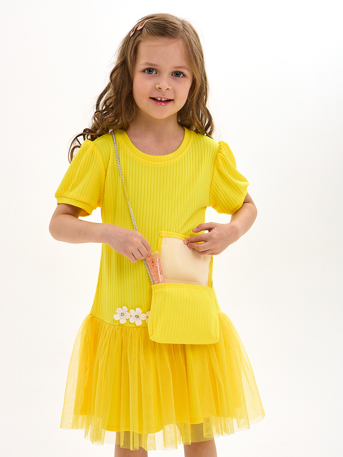 Платье Mil Art kids 1902201542DRESS-BAG-YELLOW - фото 4