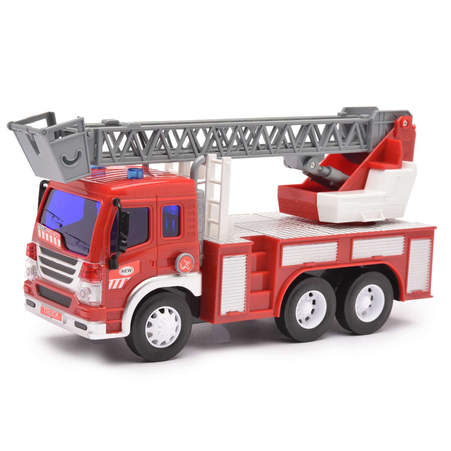 Пожарная машина Devik Toys c лестницей (свет звук) 3910028 - фото 1