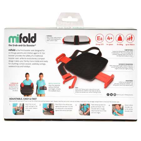 Бустер Mifold автомобильный the Grab-and-Go Booster seat/Slate Grey темно-серый