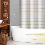 Штора для ванны Доляна «Лайн» 180×180 см EVA цвет белый