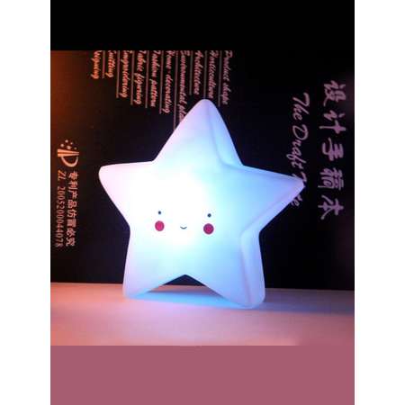 Лампа настольная светодиодная LATS ночник детский звезда голубая
