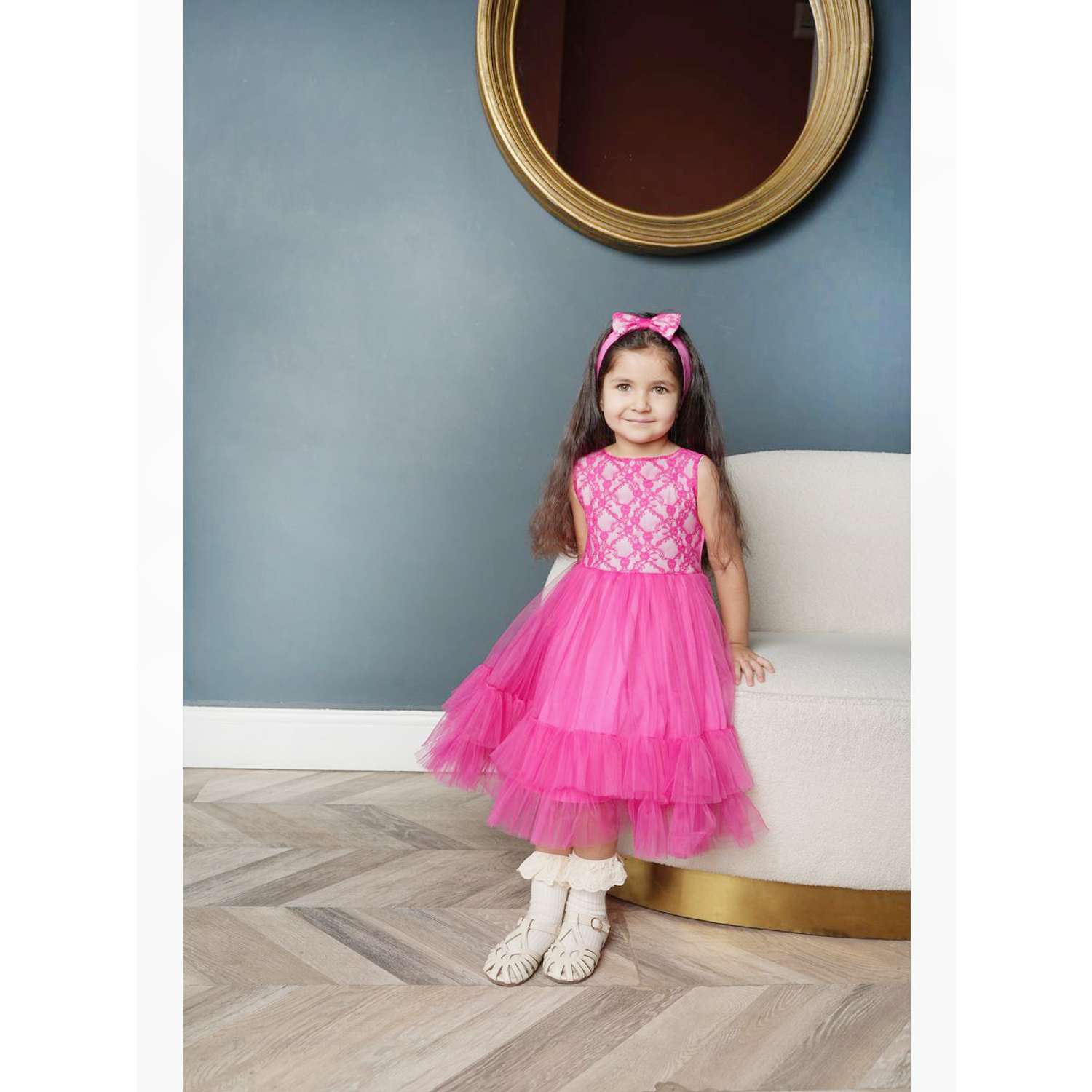 Платье Trendyco kids ТК617/барби-Carmin-rose - фото 1