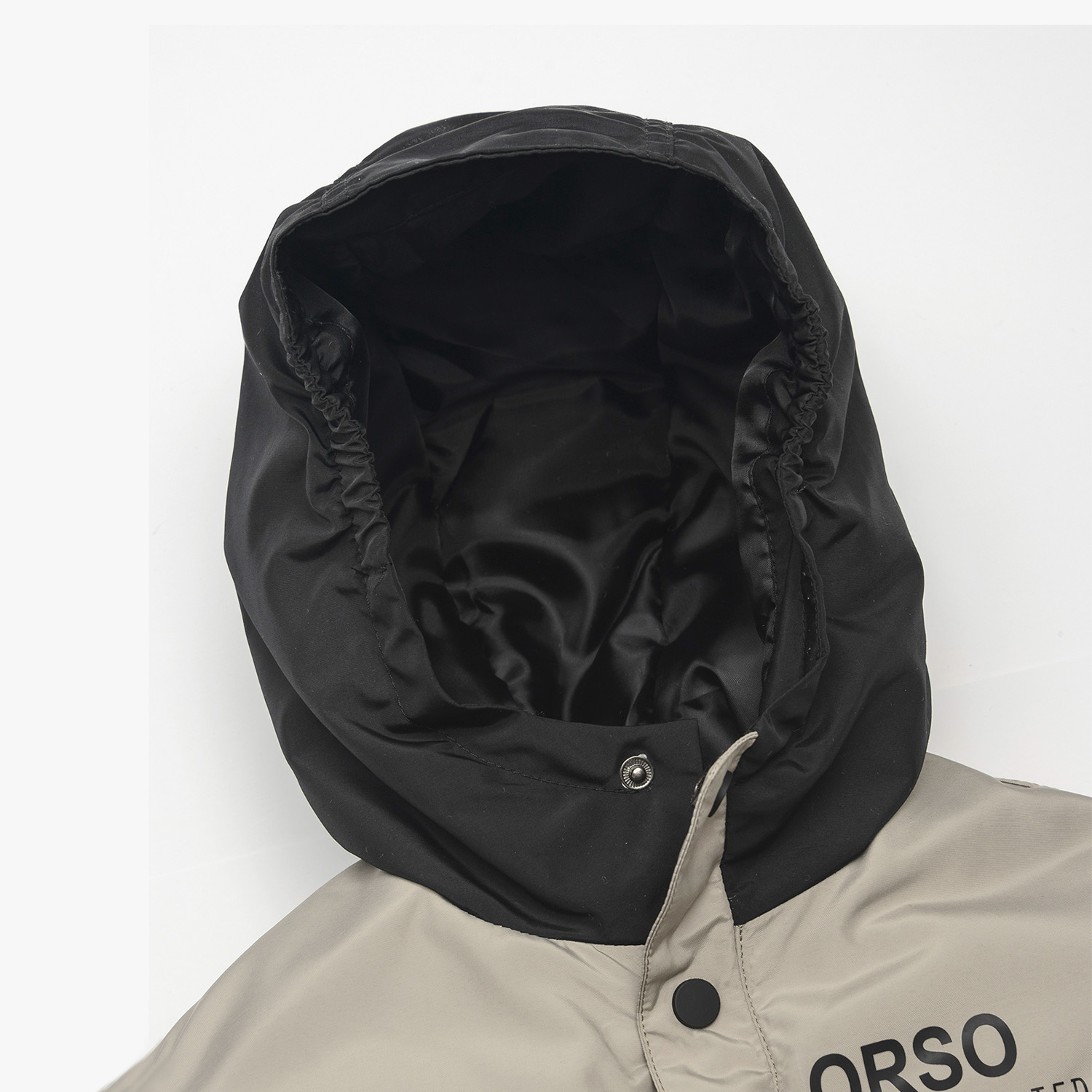 Куртка Orso Bianco OB21076-22_серо-бежевый/черный - фото 2