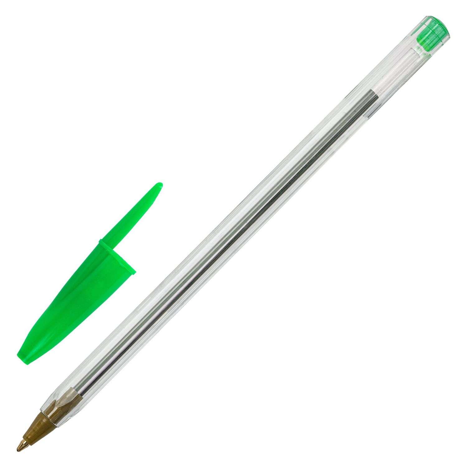Ручка шариковая Staff Basic Budget BP-04 Зеленая 143871 - фото 1