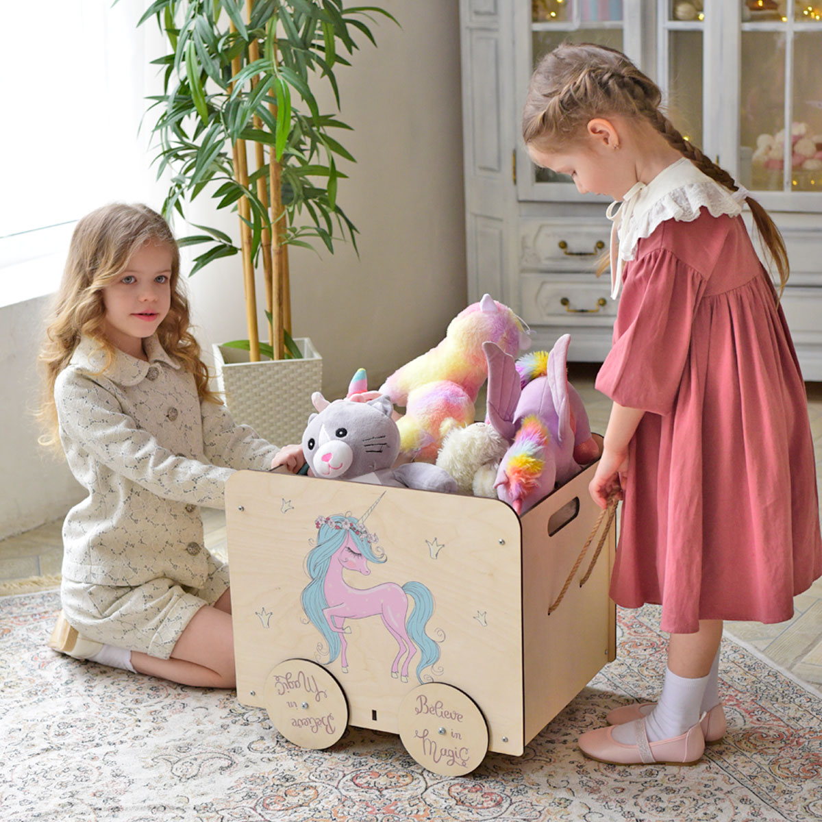 Ящик для игрушек Pema kids 36.5х35х46 см фанера - фото 1