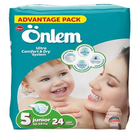 Подгузники Onlem Ultra Comfort Dry System для детей 5 11-18 кг 24 шт