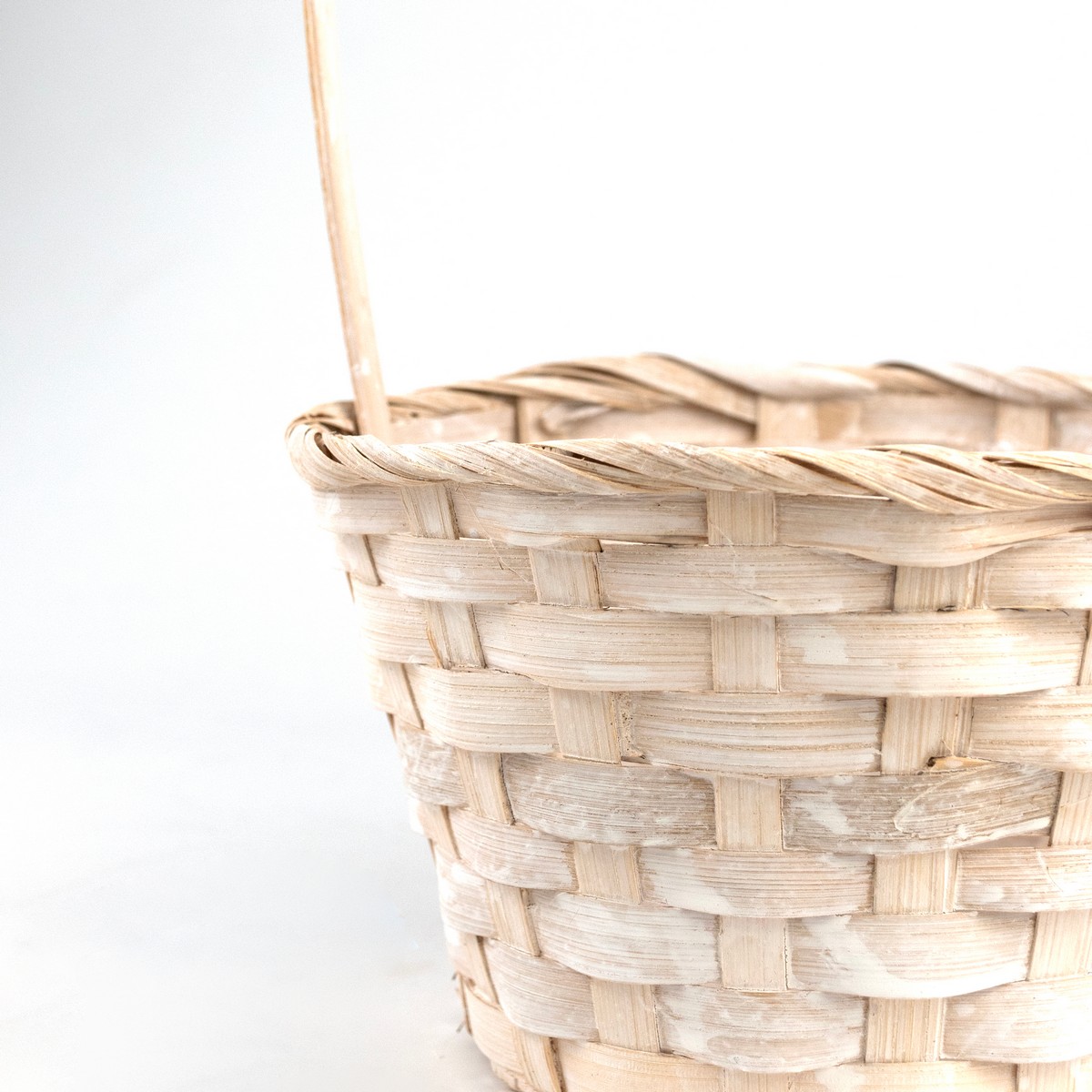 Набор корзин Азалия Декор плетеных из бамбука 3шт D21х10хH36см белый - фото 6