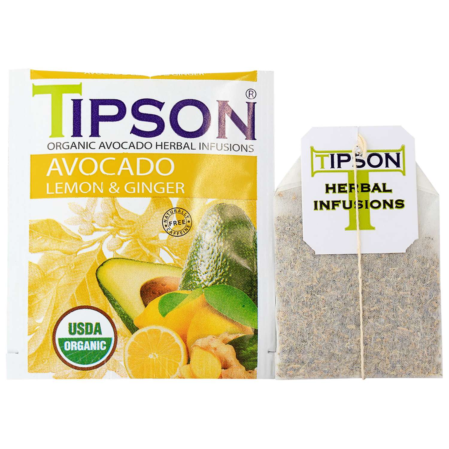 Чай Tipson Авокадо Лимон и имбирь 25 саше - фото 2