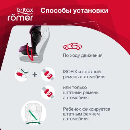 Автокресло Britax Roemer KIDFIX III S Burgundy Red Trendline