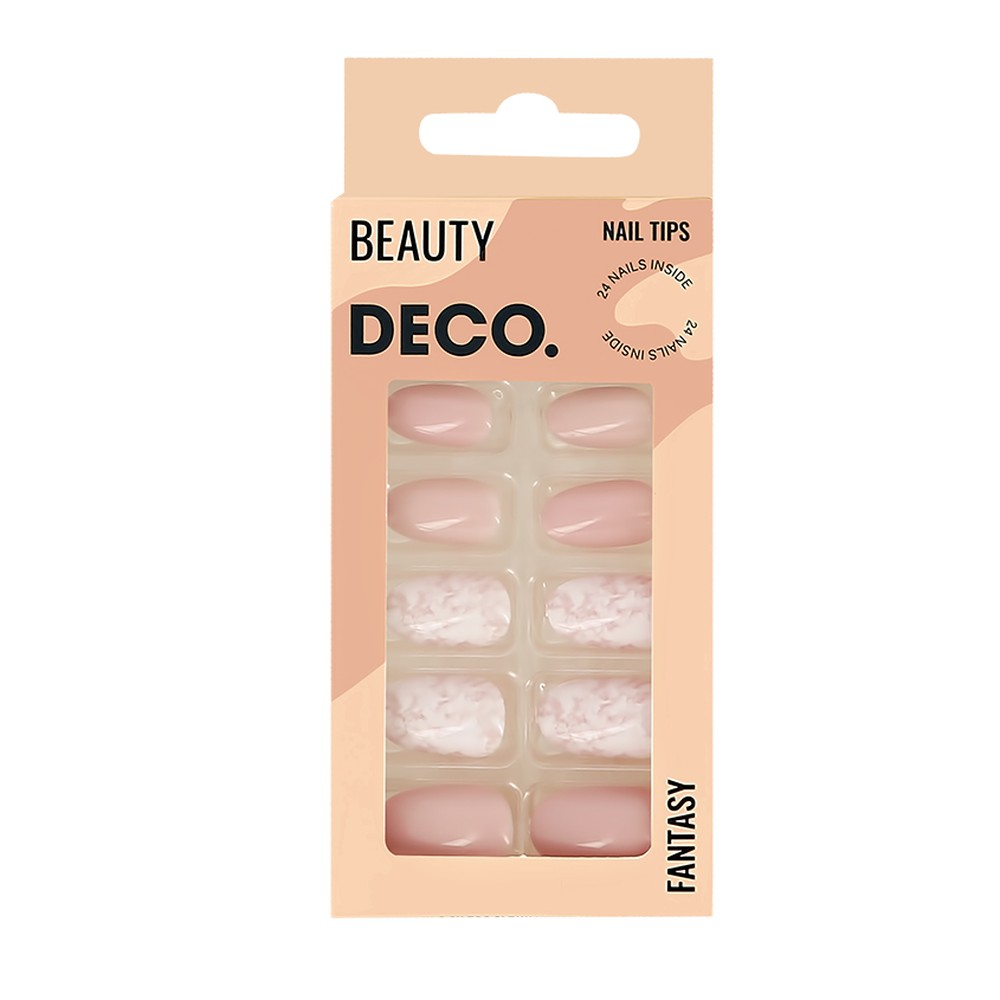 Набор накладных ногтей DECO. fantasy nude marble (24 шт + клеевые стикеры 24 шт) - фото 3