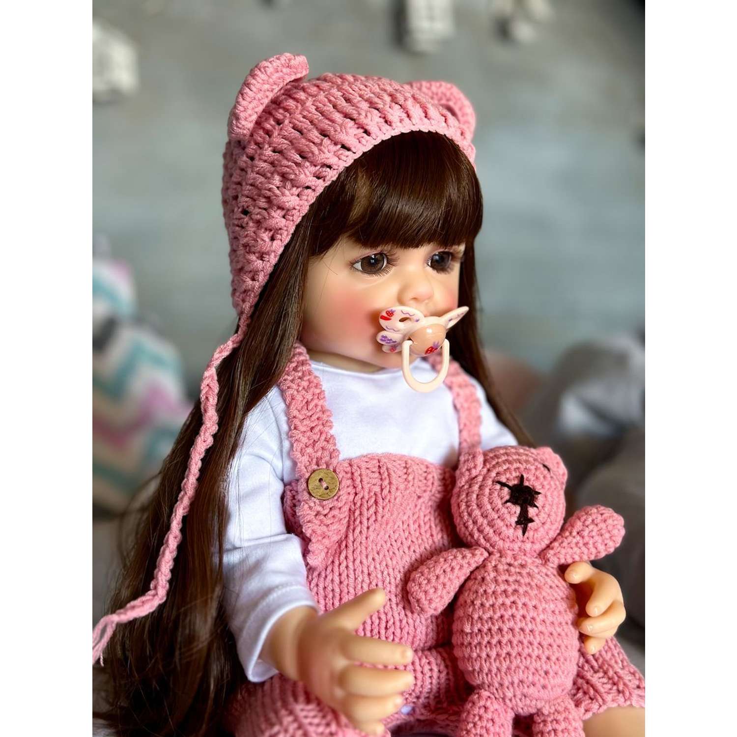 Кукла Реборн Soul Sister виниловая пупс для девочек с набором аксессуаров 57 см 156092159 - фото 8
