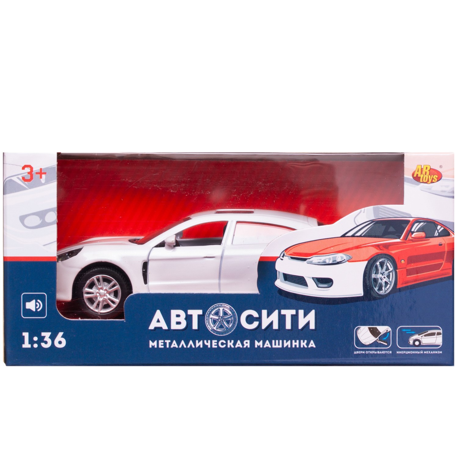 Автомобиль Abtoys АвтоСити 1:36 белый C-00523/белый - фото 2