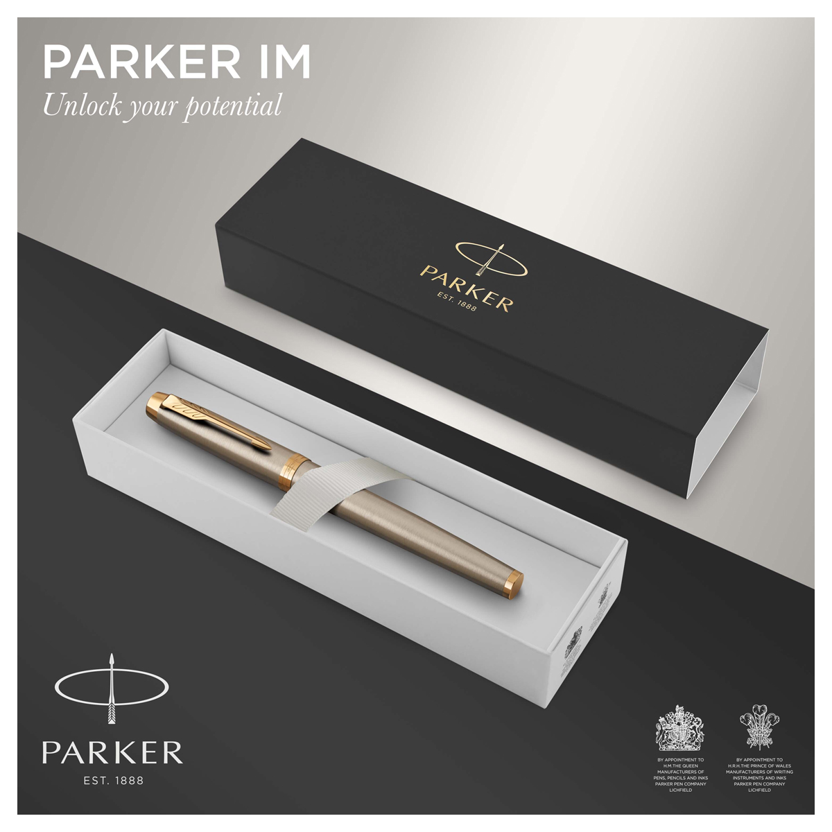 Ручка перьевая PARKER IM Brushed Metal GT синяя подарочная упаковка - фото 6