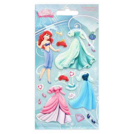 Наклейка декоративная лицензионная Disney Ариель с нарядами