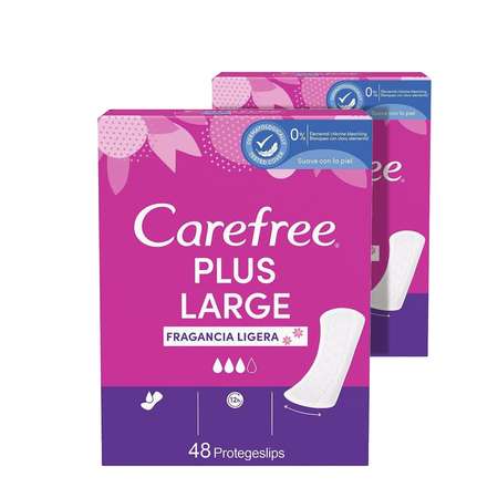 Прокладки гигиенические Carefree PLUS LARGE с легким ароматом свежести 48 шт х 2 упаковки