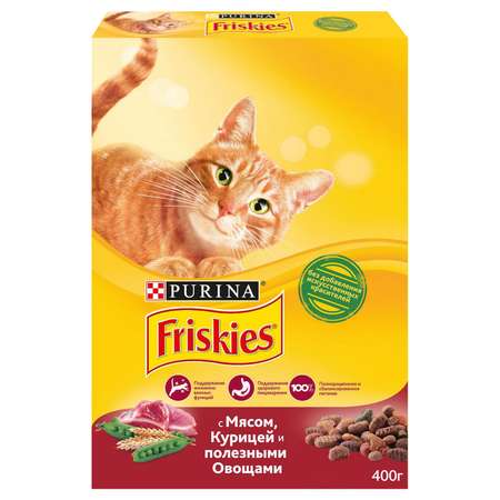 Корм сухой для кошек Friskies 400г с мясом и полезными овощами