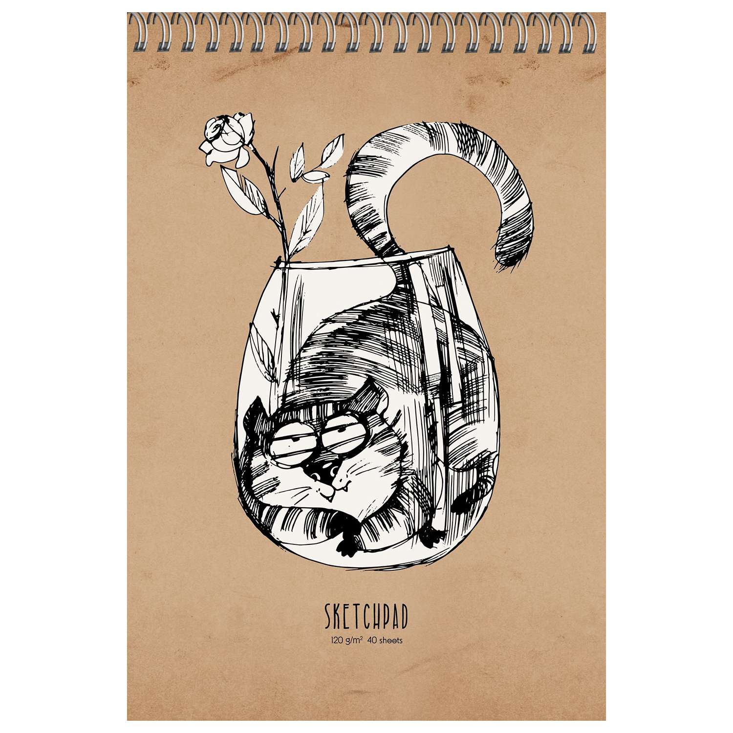 Скетчпад Paper Art Весенний кот А5 40л СПСЛ54079 - фото 1