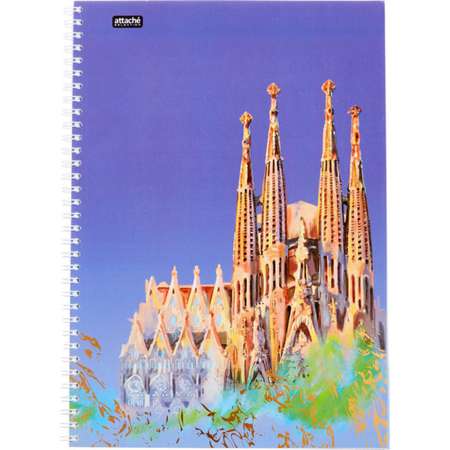 Бизнес-тетрадь Attache Selection Travel Spain А4 96 листов клетка гребень ламинированная обложка 2 шт