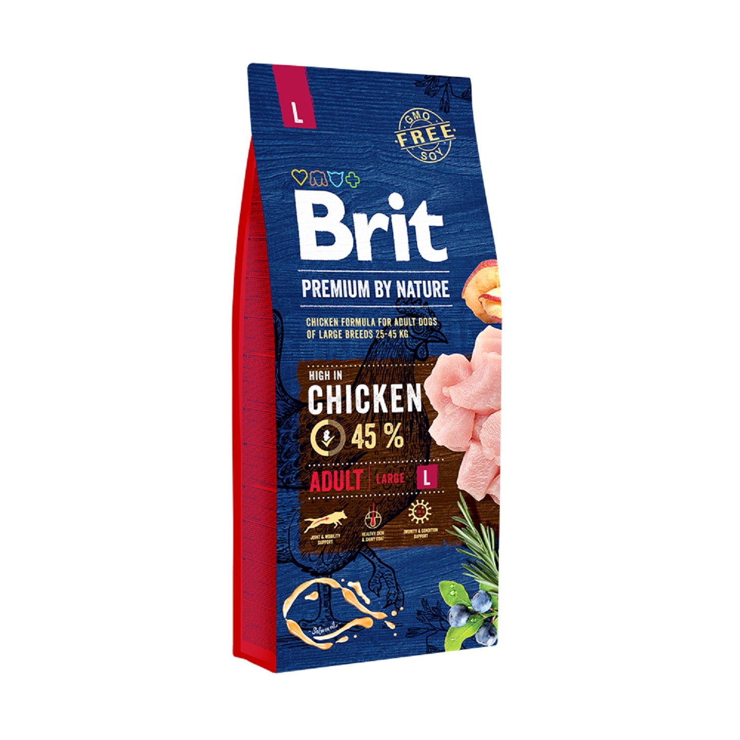 Корм для собак Brit Premium 15кг курица - фото 1