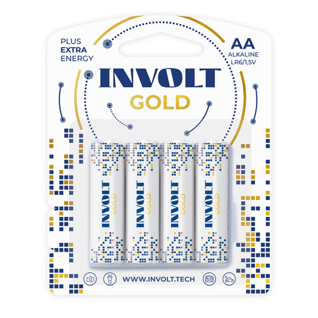 Щелочные элементы питания INVOLT Gold AA