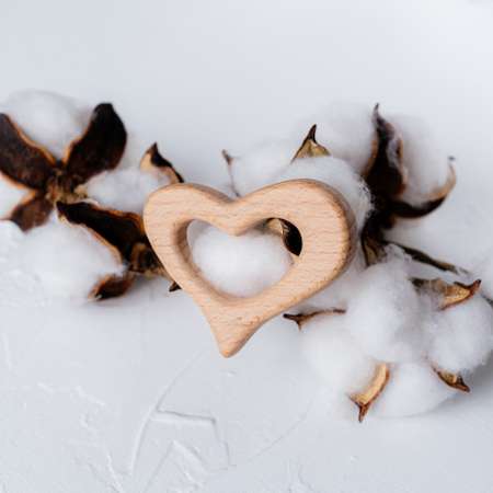 Грызунок прорезыватель Сердце Baby and nature деревянный П102