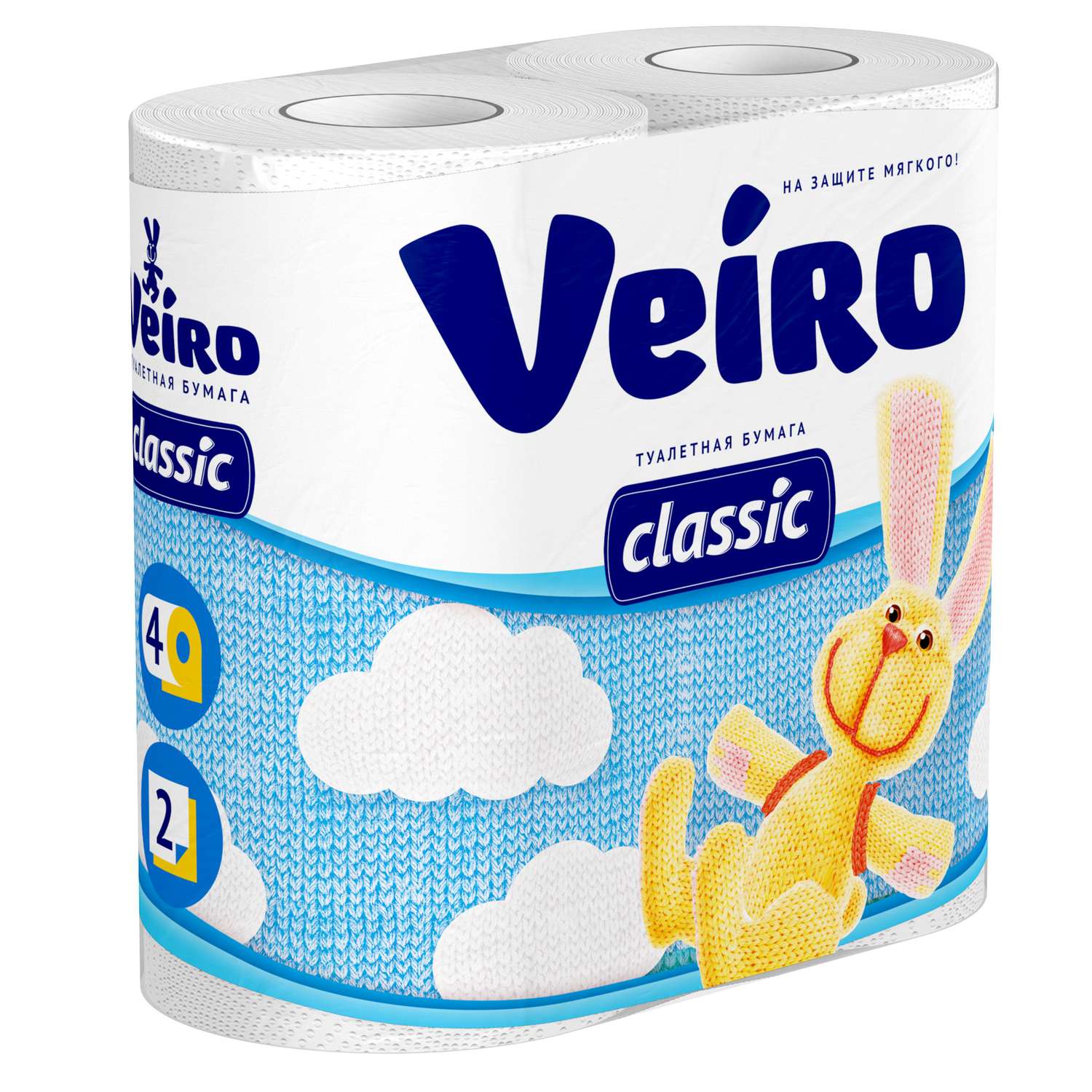Туалетная бумага Veiro Classic 2 слоя 4 рулона Белая без аромата - фото 3