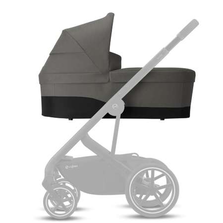 Коляска 3в1 Cybex Balios S BLK с дождевиком Soho Grey