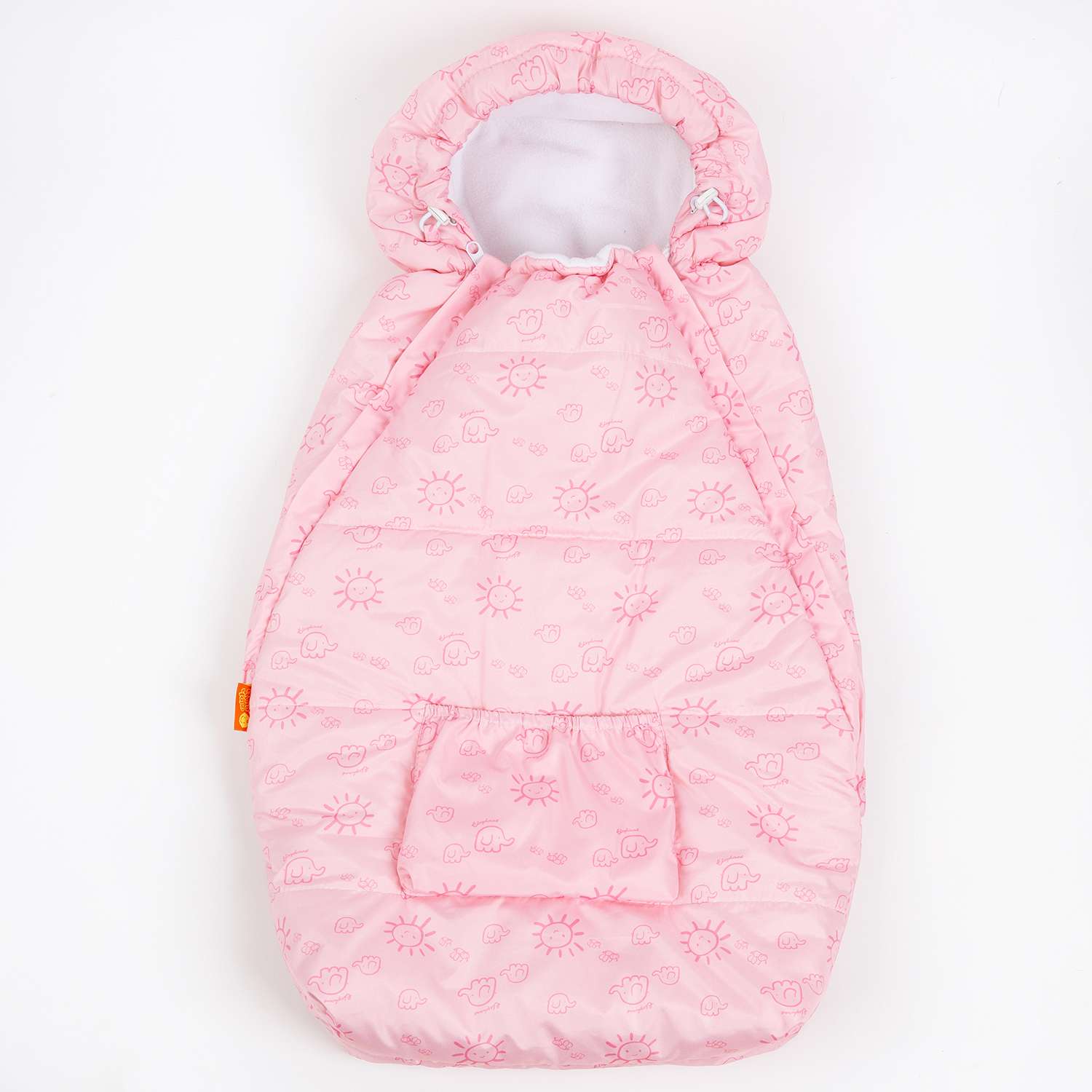Конверт на выписку Чудо-Чадо для новорожденного теплый флисовый «Chicky» розовый/солнышки - фото 1