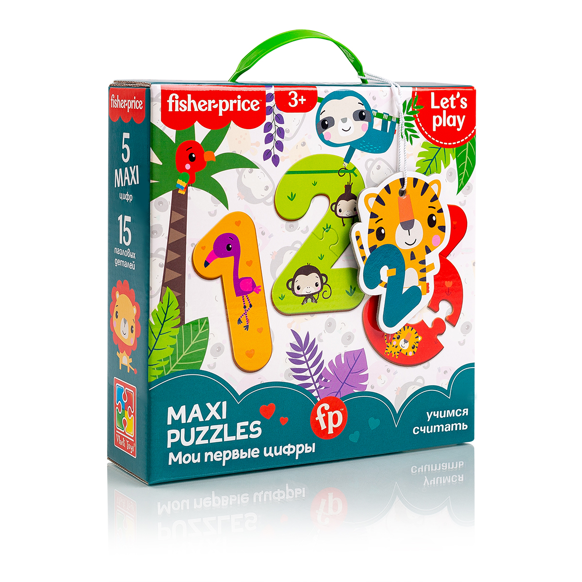 Набор пазлов Vladi Toys MAXI puzzle Fisher-Price Мои первые цифры - фото 6