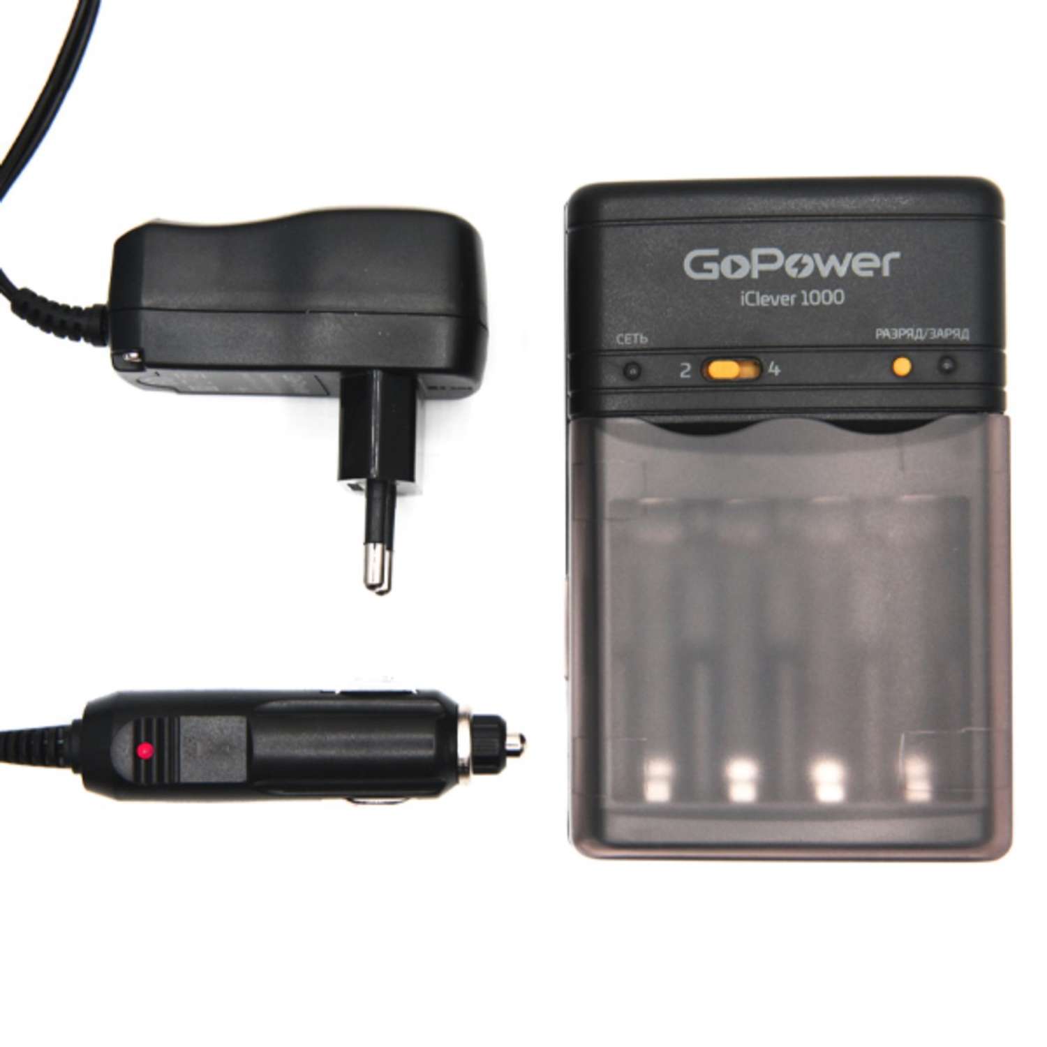 Зарядное устройство GoPower iClever1000 Ni-MH/Ni-Cd 4 слота - фото 3