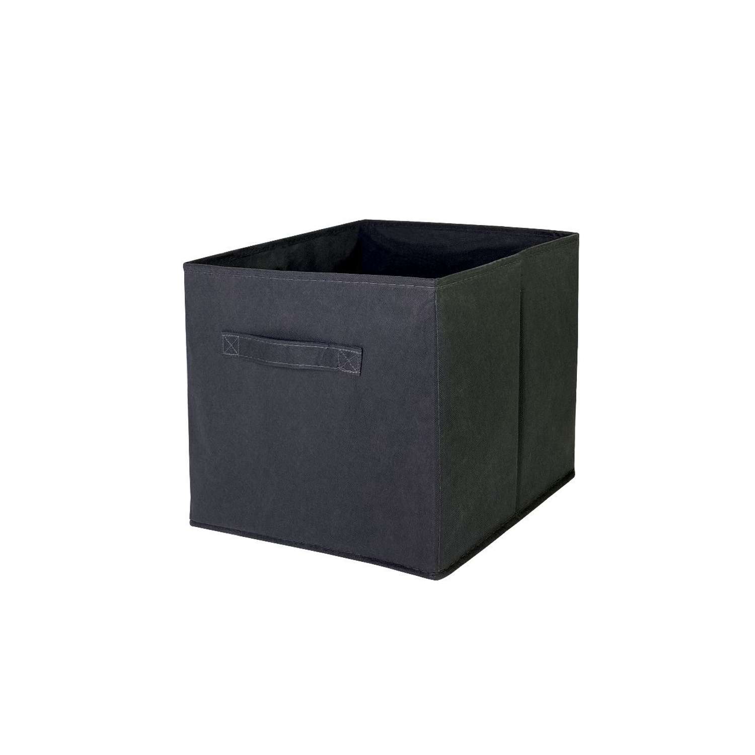 Короб-кубик ГЕЛЕОС для хранения вещей и игрушек КУБ 33-2 30х30х30см тёмно-серый - фото 12