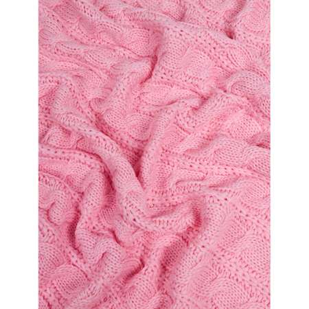 Плед-покрывало детский вязаный WARM WHIFF D-40 розовый на выписку в кроватку 90x110