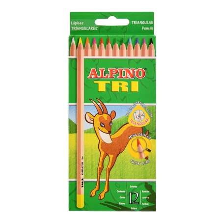 Карандаши цветные ALPINO трехгранные Tri 12цветов AL000128