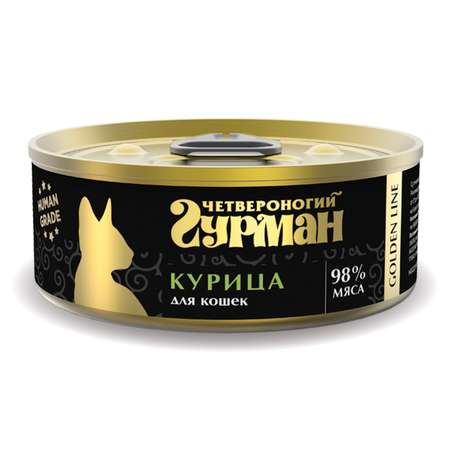 Корм влажный для кошек Четвероногий Гурман Golden 100г курица