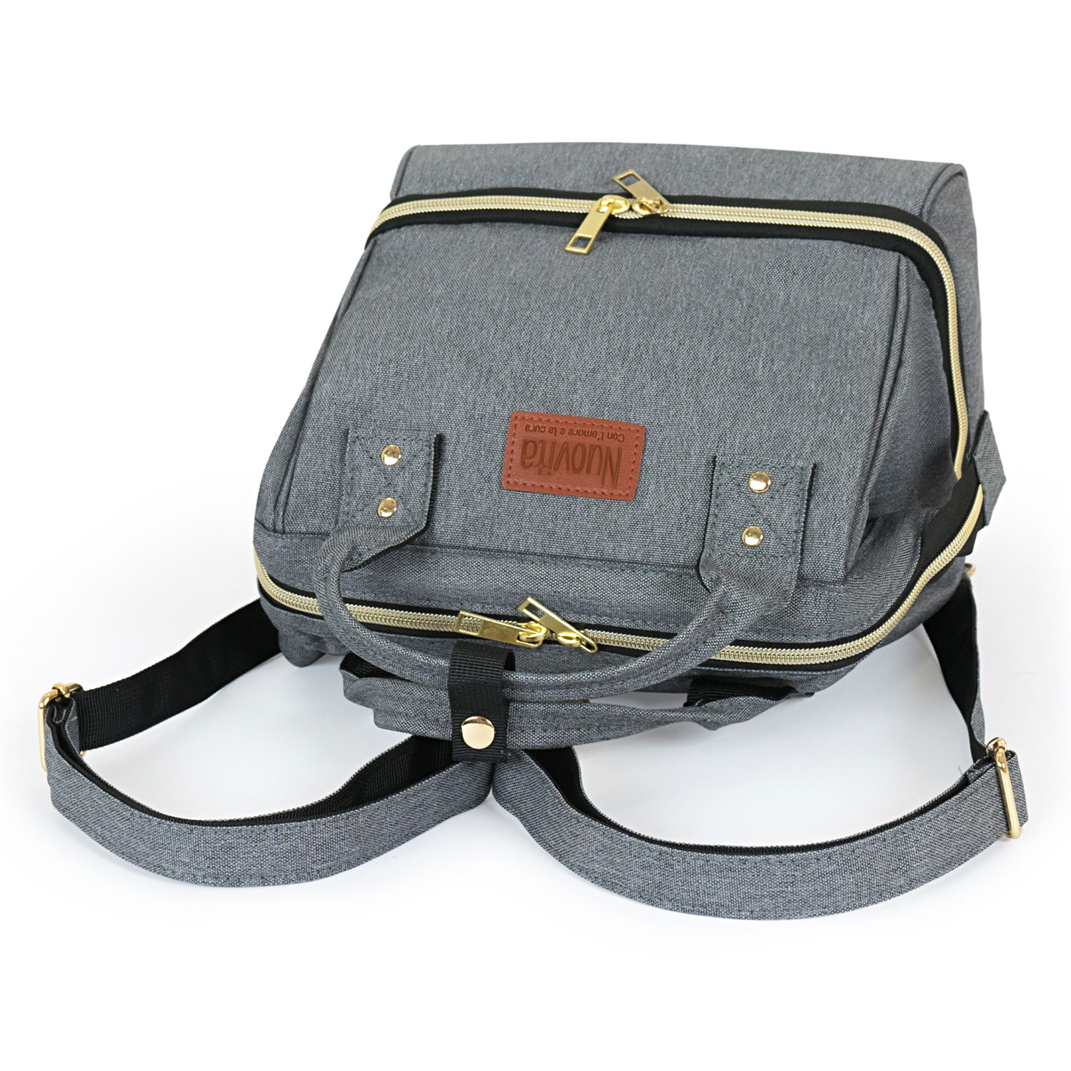 Рюкзак для мамы Nuovita CAPCAP mini Серый - фото 16