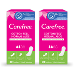 Прокладки гигиенические Carefree Cotton feel normal aloe Vera Sсent 60 шт