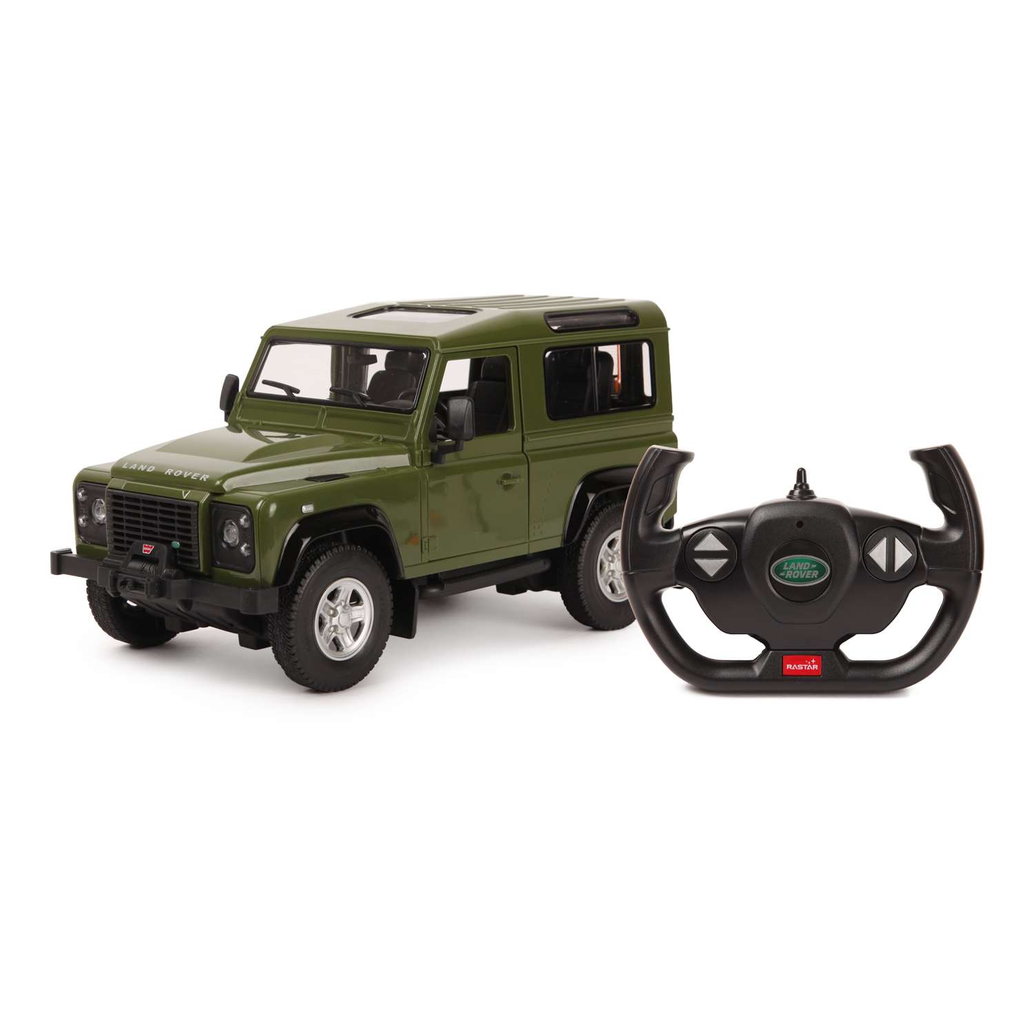 Машина Rastar РУ 1:14 Land Rover Denfender Зеленый 78400 - фото 1