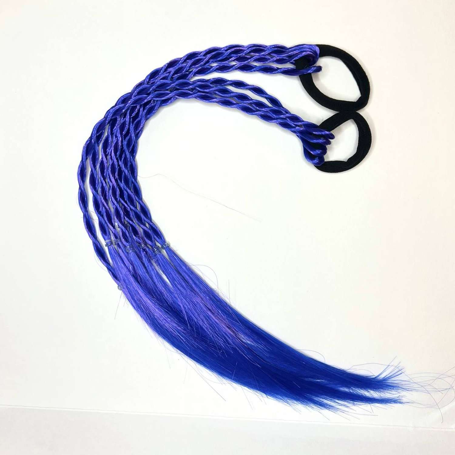 Резинки-пряди BalaToys цветные с косичками из искусственных волос 2 шт - фото 1