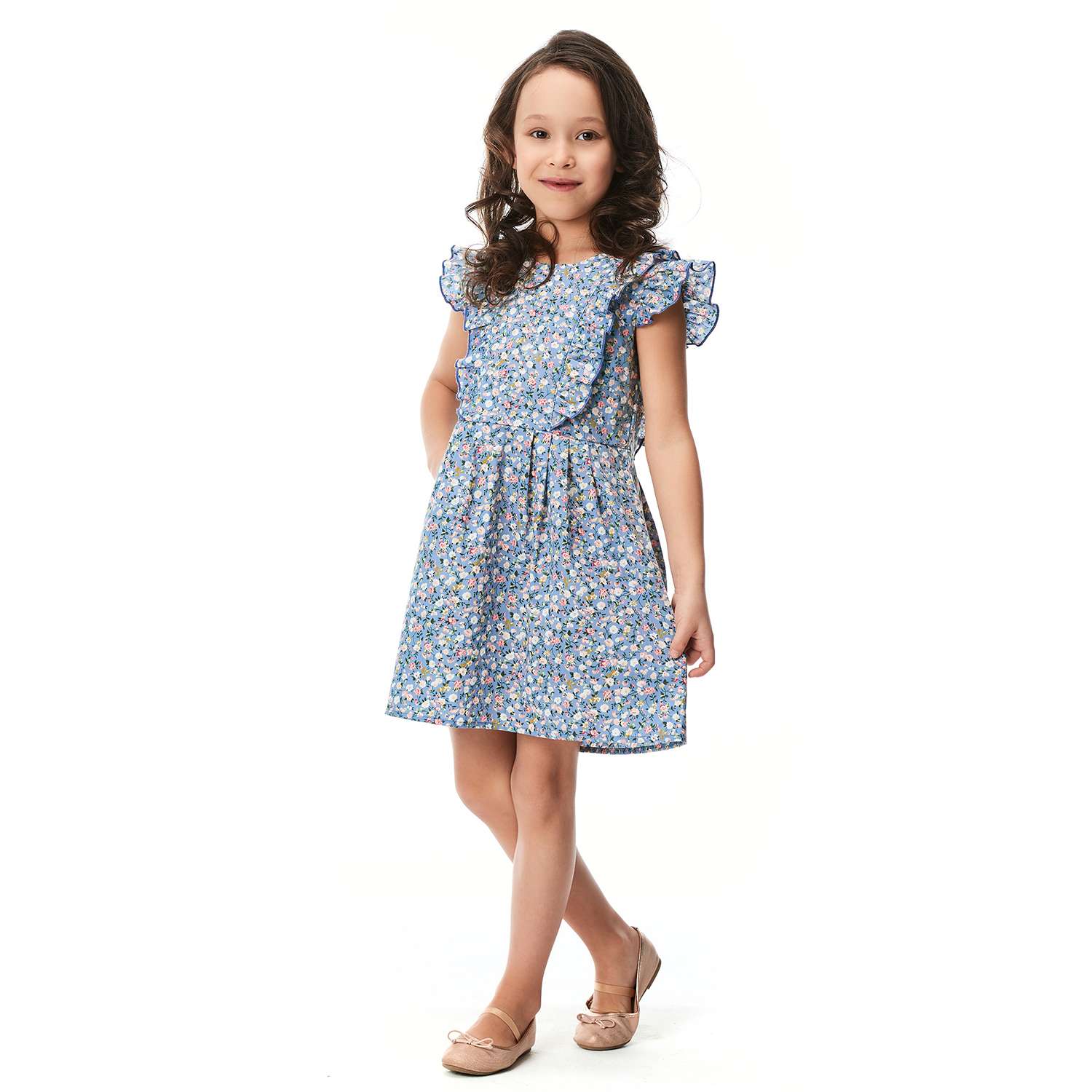 Платье Lucky Child 80-62/7-12/голубой - фото 3