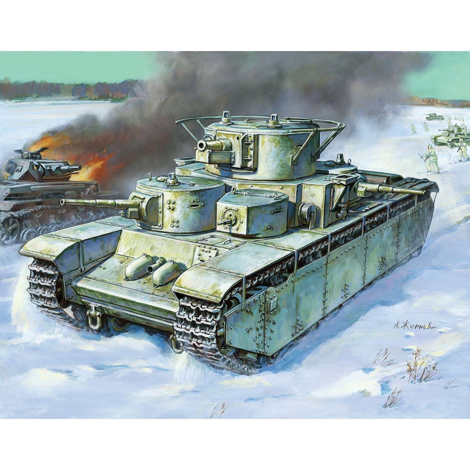 Тяжёлый танк Звезда Т-35 6203 - фото 6