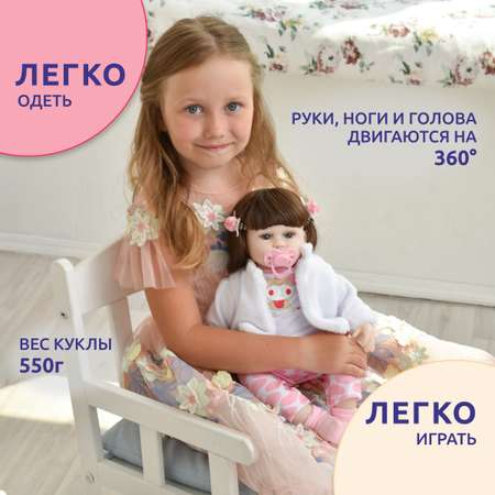 Кукла Реборн QA BABY девочка Алиса силиконовая большая 42 см