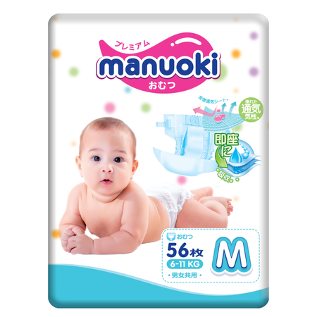 Подгузники Ultrathin Manuoki Ultrathin M 6-11 кг 56 шт JPM006