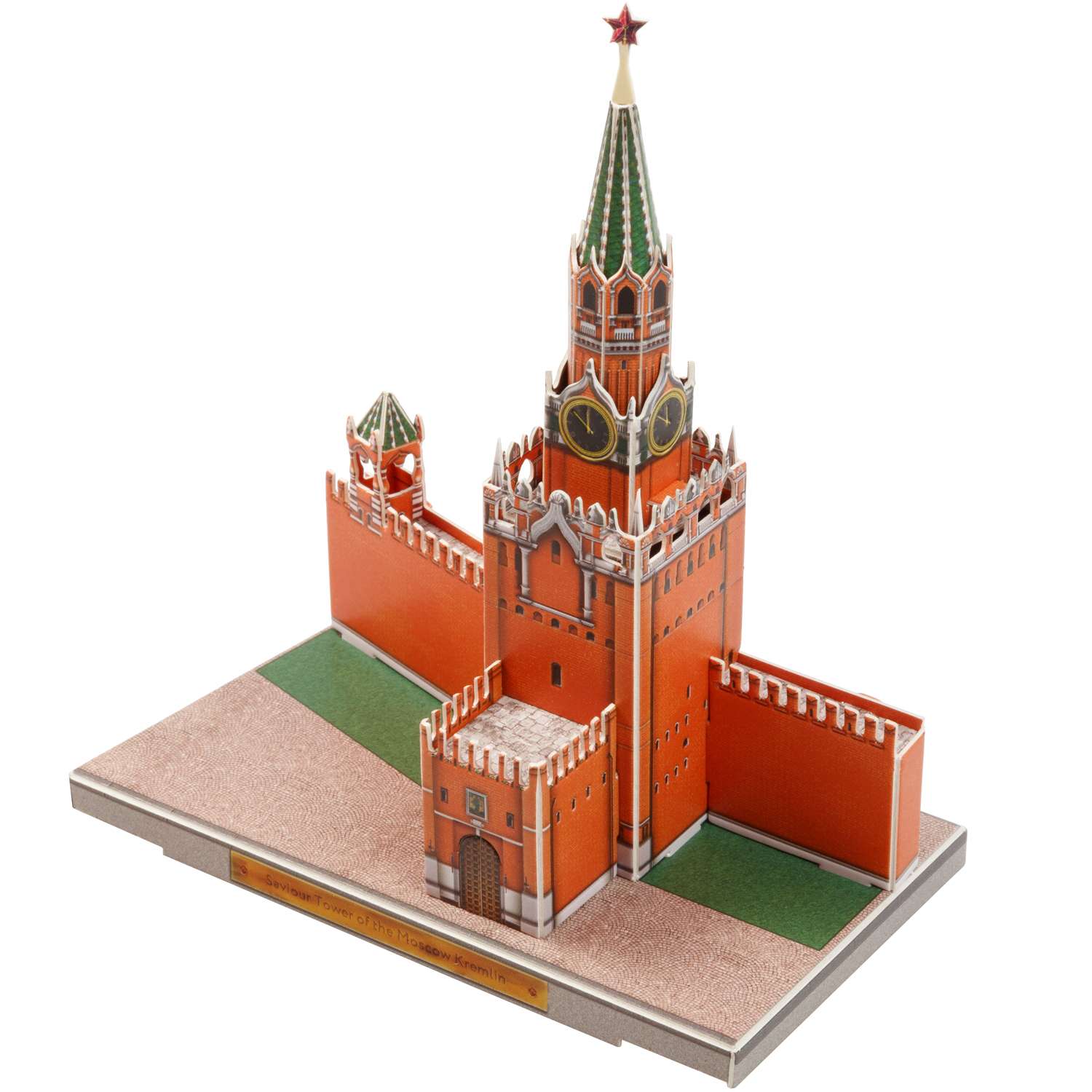 Купить Сборная игрушка из картона Спасская башня Московского Кремля от Умная Бумага